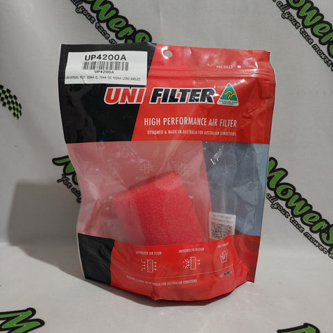 Uni Filter Angled Pod - 50mm intake, 100mm length, 72mm O.D.