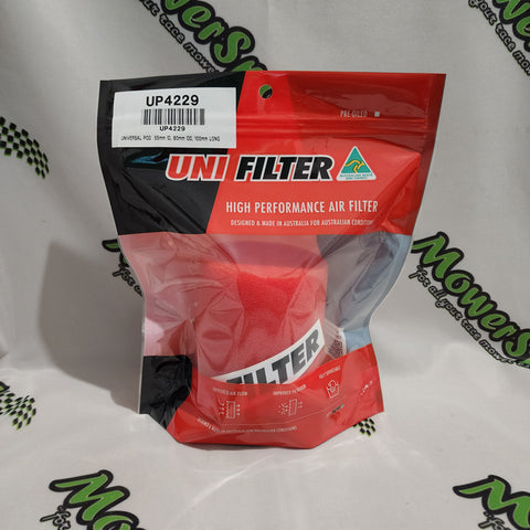 Uni Filter Straight Pod - 55mm intake, 100mm length, 80mm O.D.