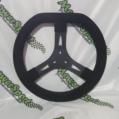 Suede Flat Top Steering Wheel - 320mm