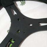 Suede Flat Top Steering Wheel - 320mm